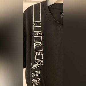 Under ARMOUR Work-Out Top Size XL Black Shirt Sports Fitness Jersey Ladies!